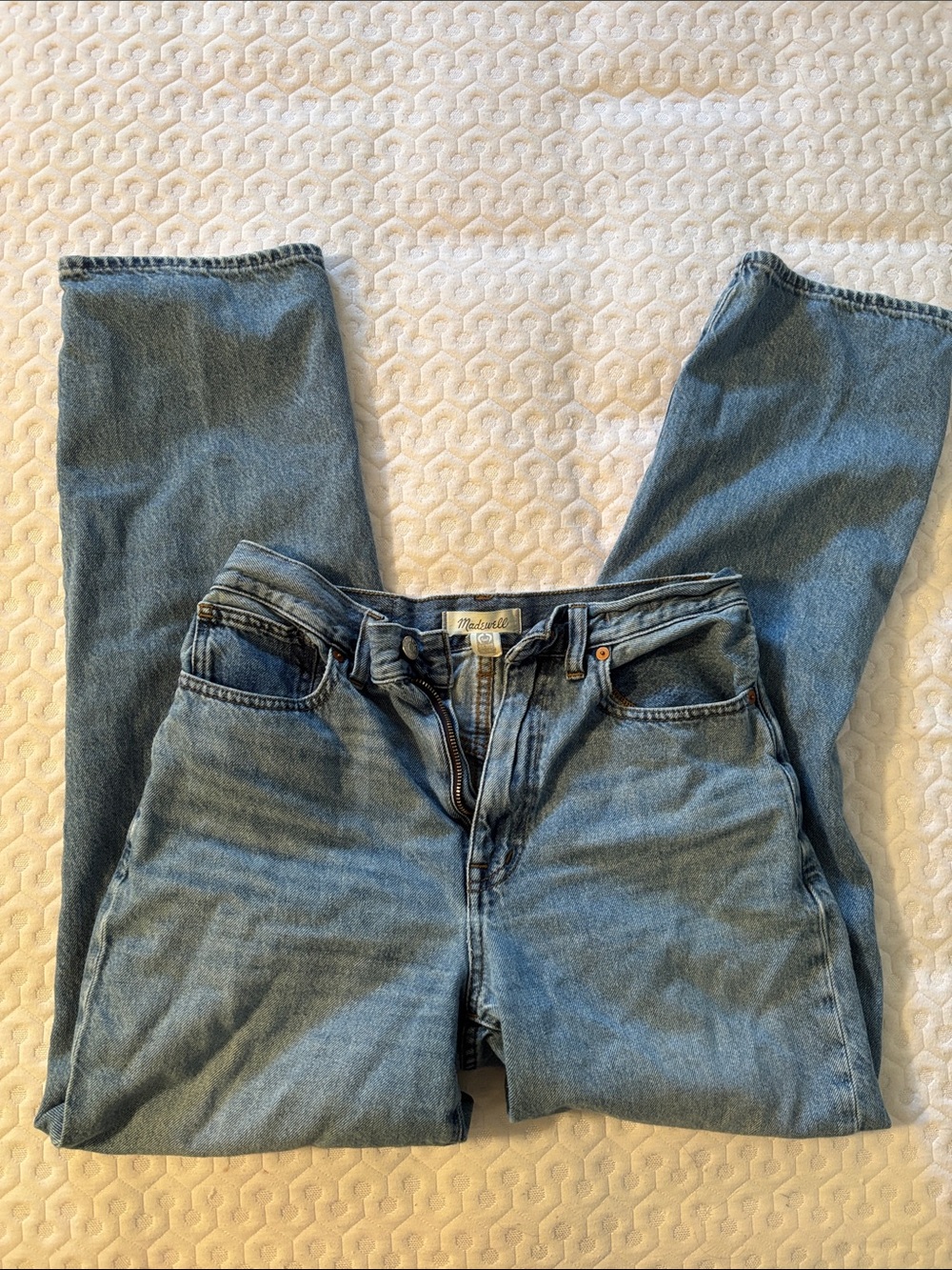 Madewell Light Blue Baggy Straight Jeans
